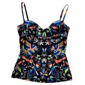 Mara Hoffman Bustier Tank In Techno Animal